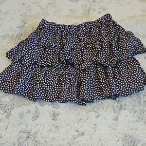 Floral Pink and White Women's Mini Skirt